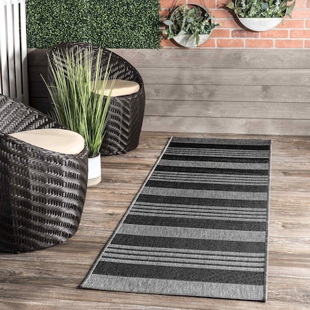 Nuloom Robin Multi Stripe Indoor/Outdoor Area Rug 2ft x 8ft OWDN29C-208